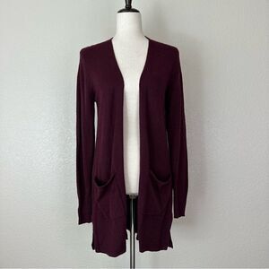 NWT Old Navy Open Front Burgundy Long Line Cardigan, Sz Medium